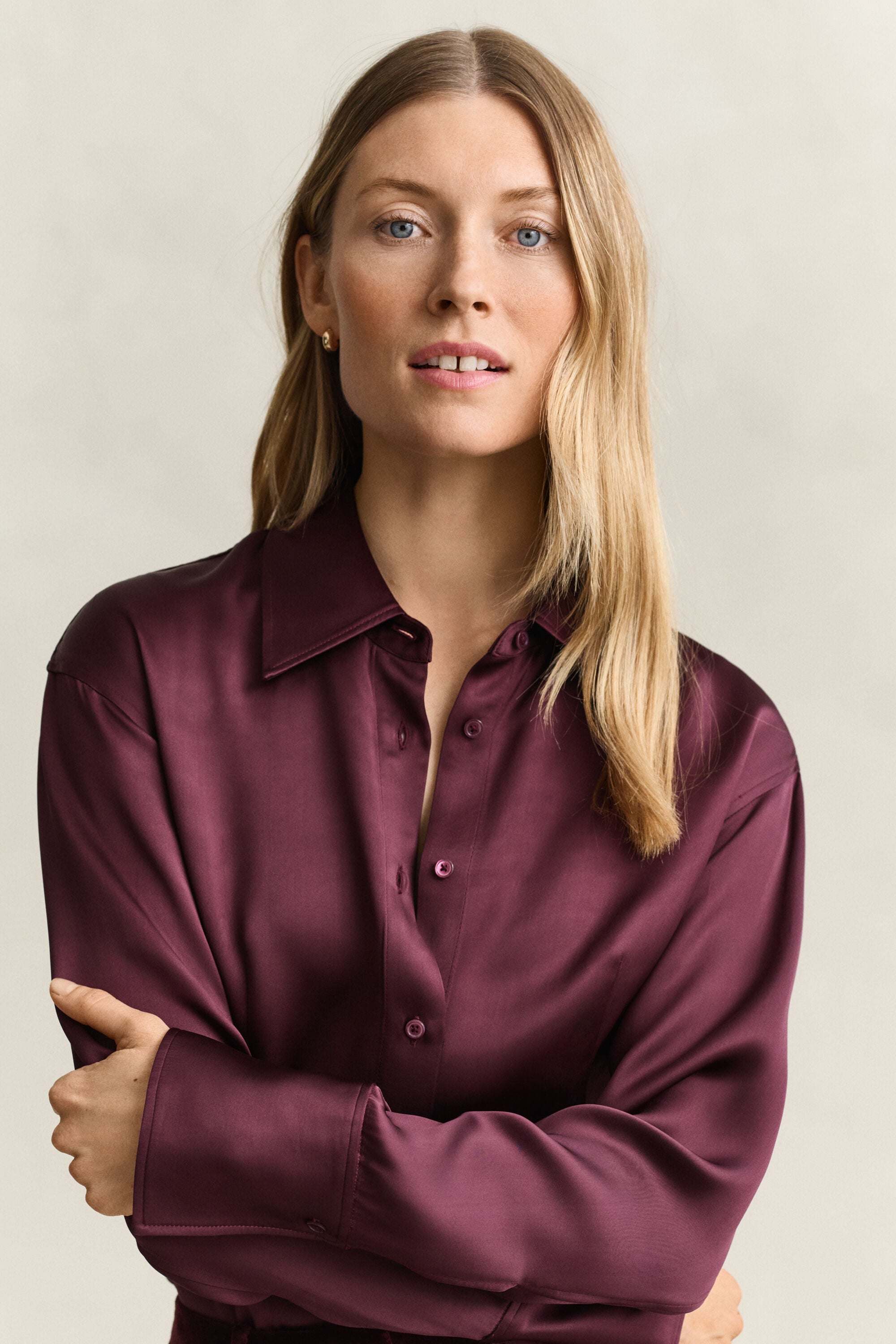 Slim Shirt — DARKENED WINE