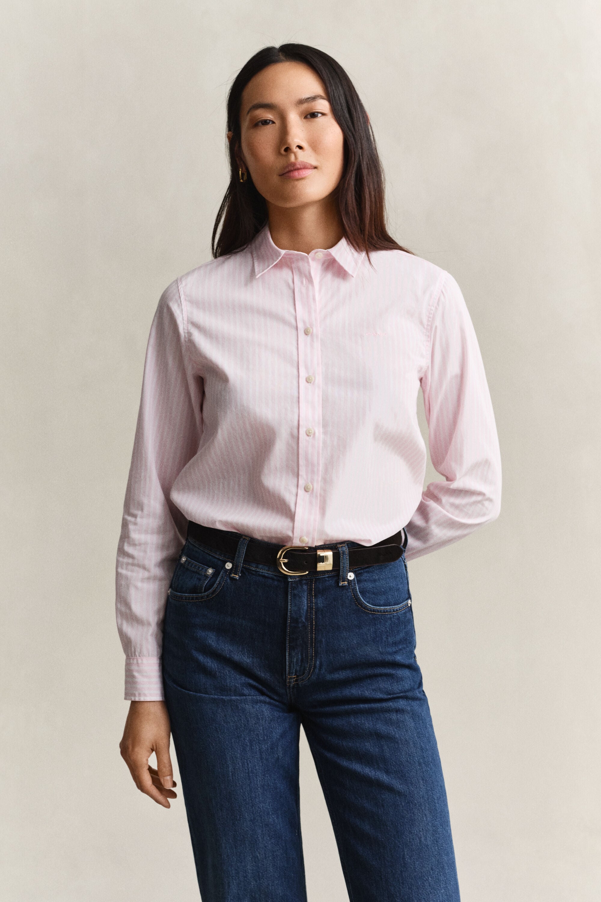 Classic Regular Striped Poplin Shirt