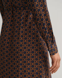 Slim Fit Geometric Shirt Dress