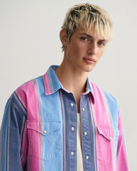 Relaxed Fit Striped Heavy Twill Shirt