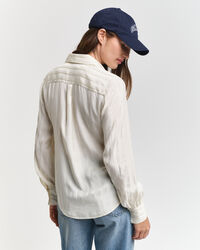 Regular Fit Striped Satin Shirt