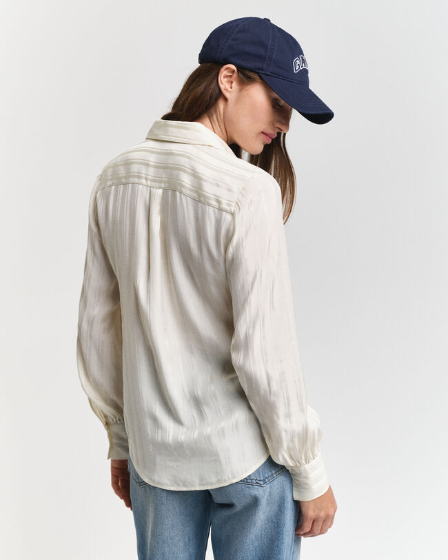 Regular Fit Striped Satin Shirt