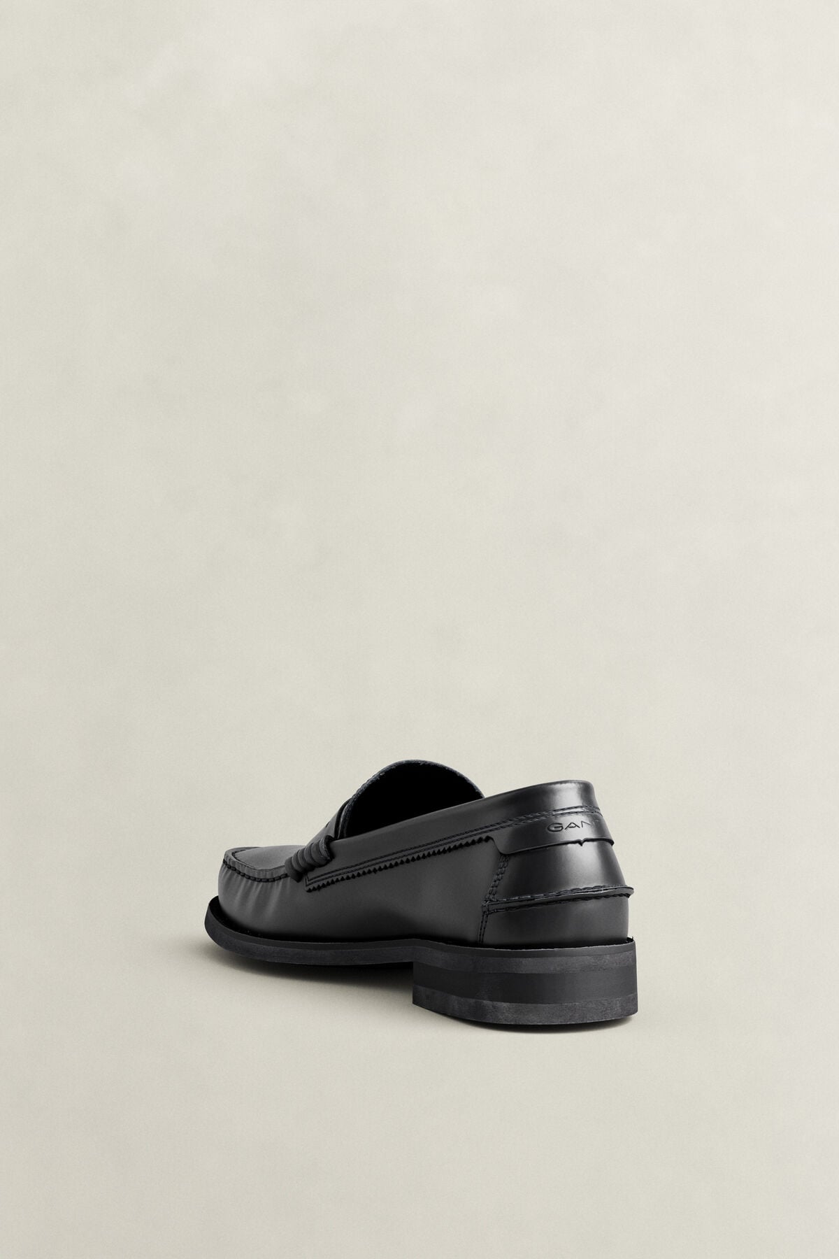 Lenkoxx Leather Loafers — BLACK