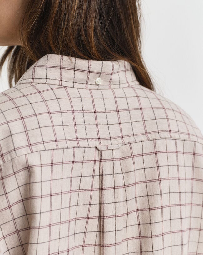 Relaxed Fit Checked Brushed Flannel Shirt