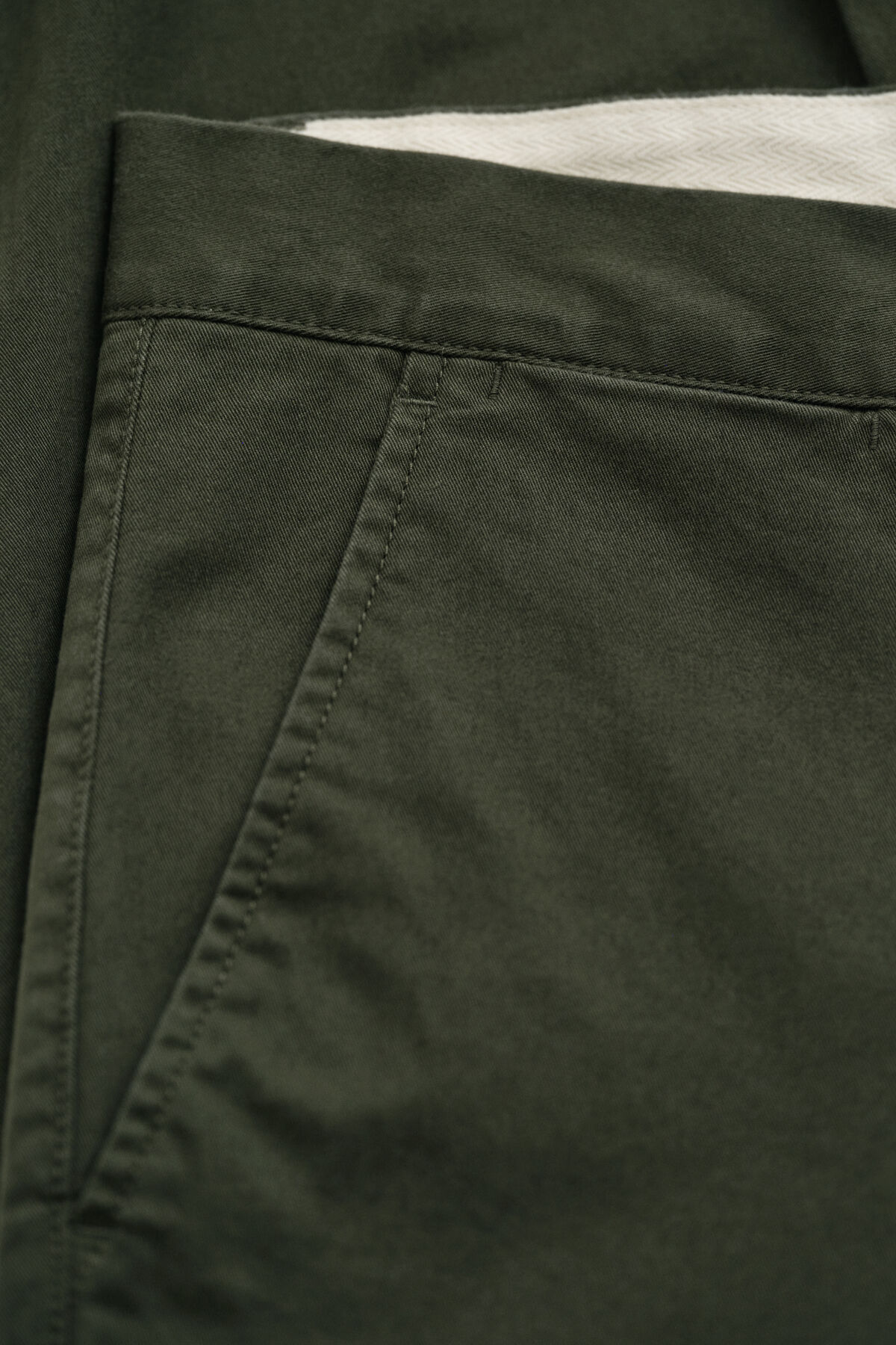 Classic Slim Chinos — DARK MOSS GREEN