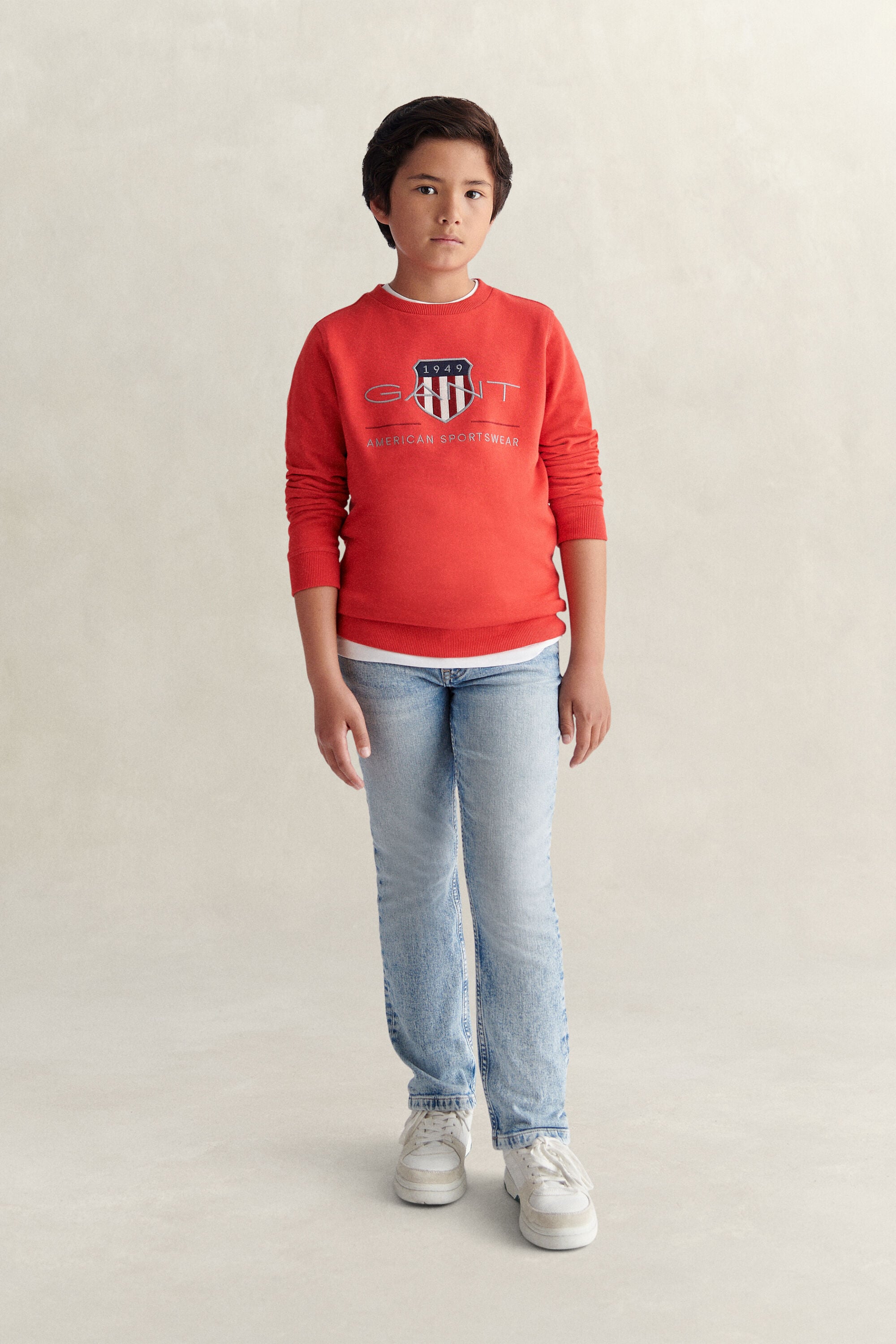 Teens Archive Shield Sweatshirt — ROSE RED