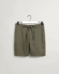 Relaxed Fit Linen Drawstring Shorts
