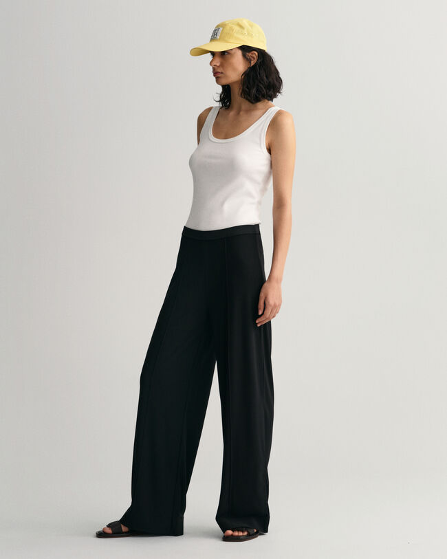 Wide Leg Jersey Pants