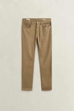 Slim Fit Twill Jeans — LIGHT TAUPE 3