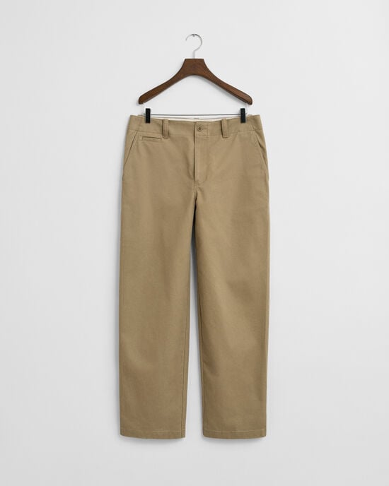 Relaxed Fit Cotton Twill Chinos