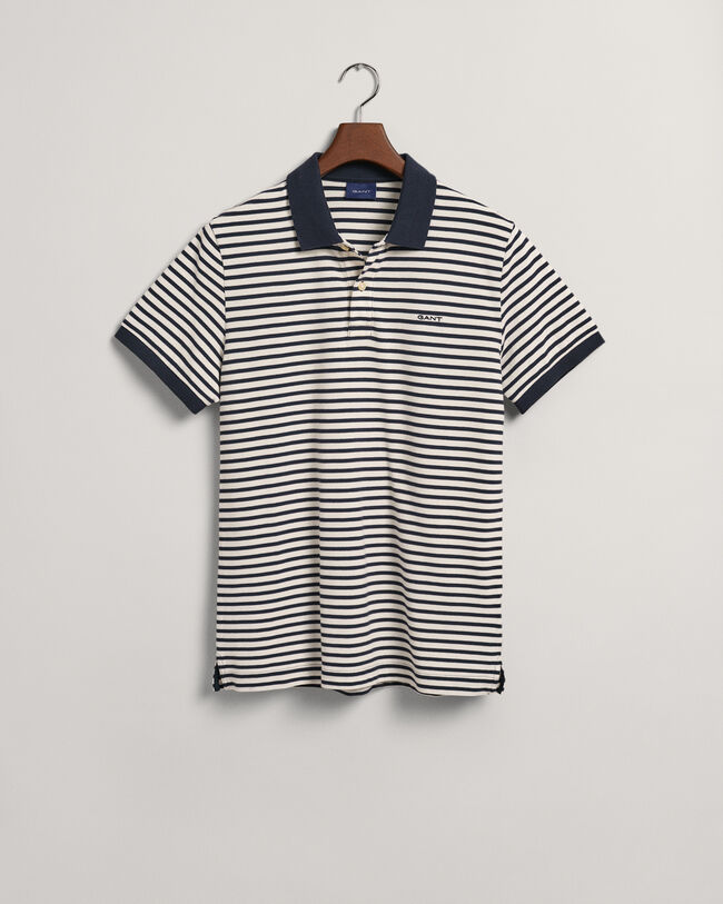 Striped Piqué Polo Shirt