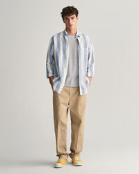 Regular Fit Bold Striped Linen Shirt