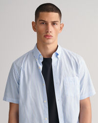 Regular Fit Stripe Short Sleeve Broadcloth Shirt