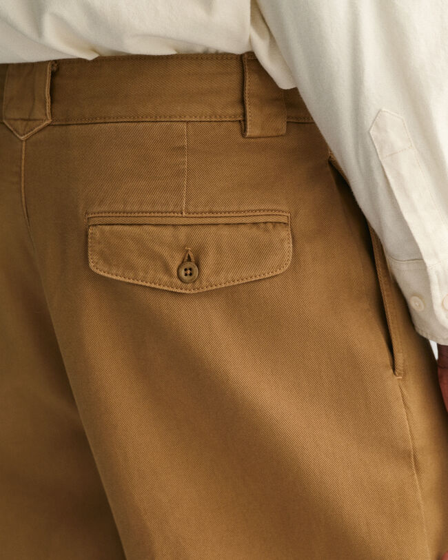 Pleated Twill Chinos