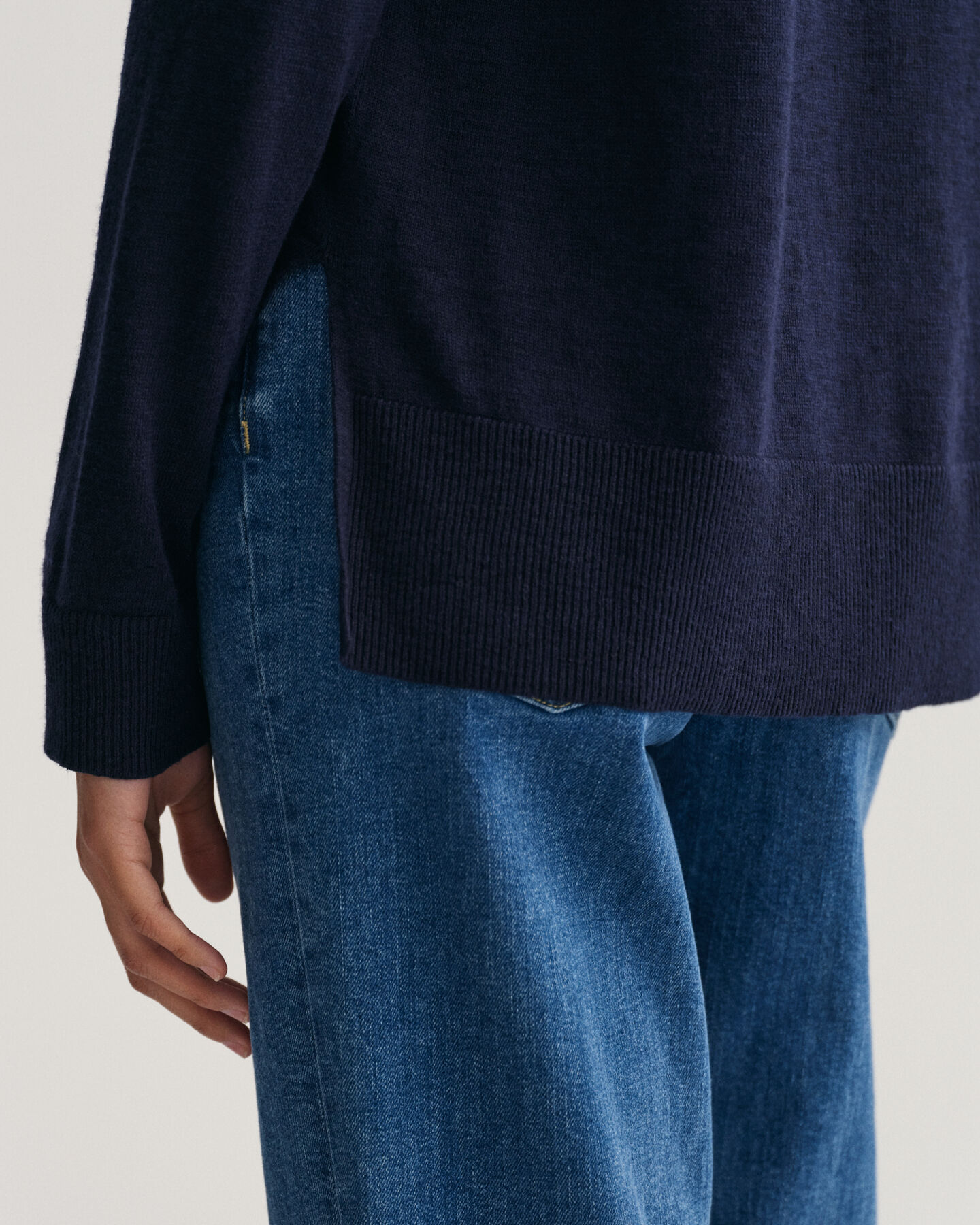 Linen Blend V-Neck Sweater