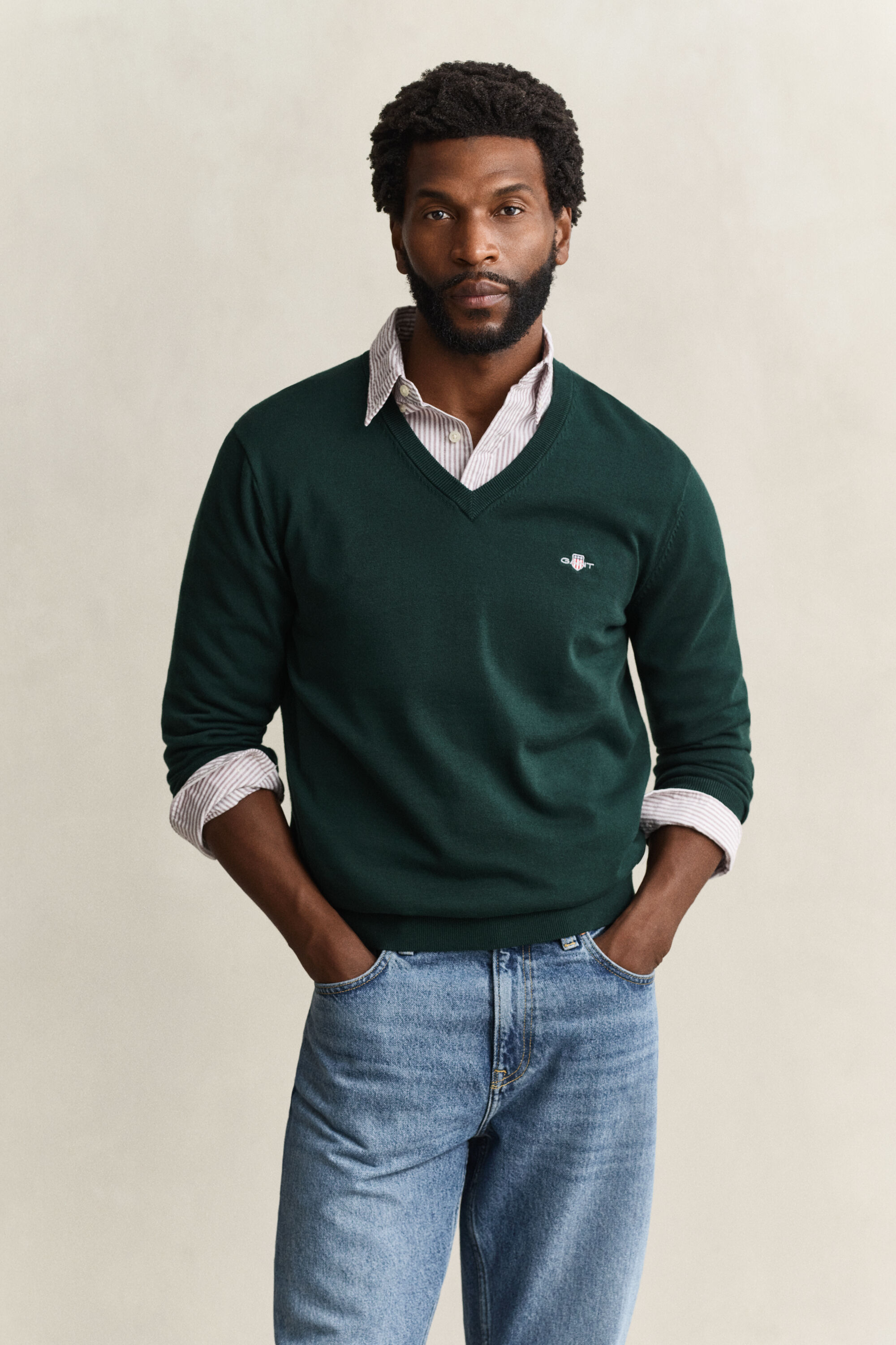 Cotton V-Neck Sweater