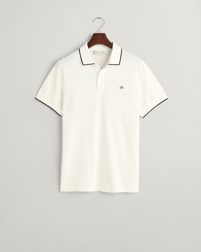 Framed Tipped Piqu&eacute; Polo Shirt