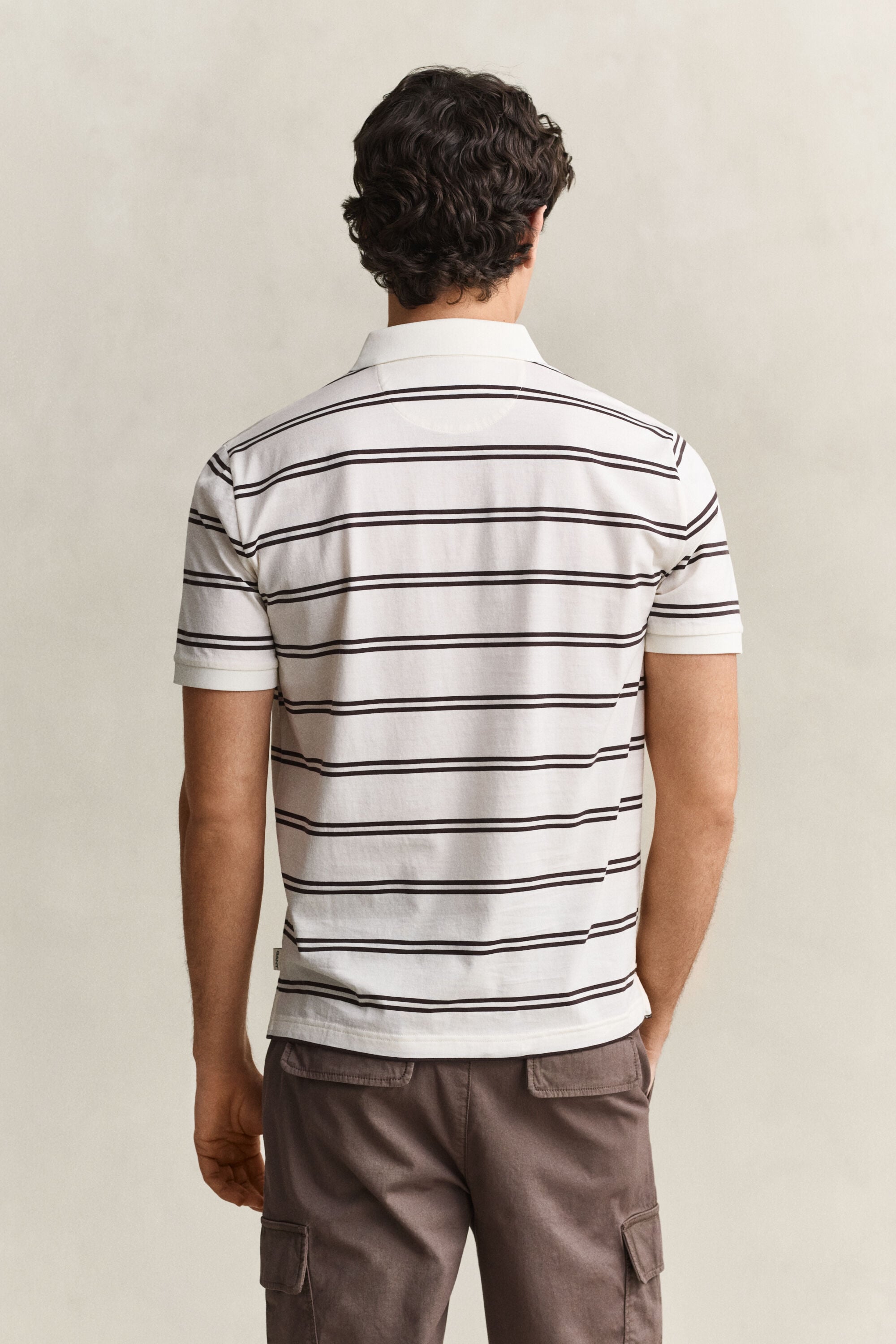 Striped Pima Cotton Polo Shirt