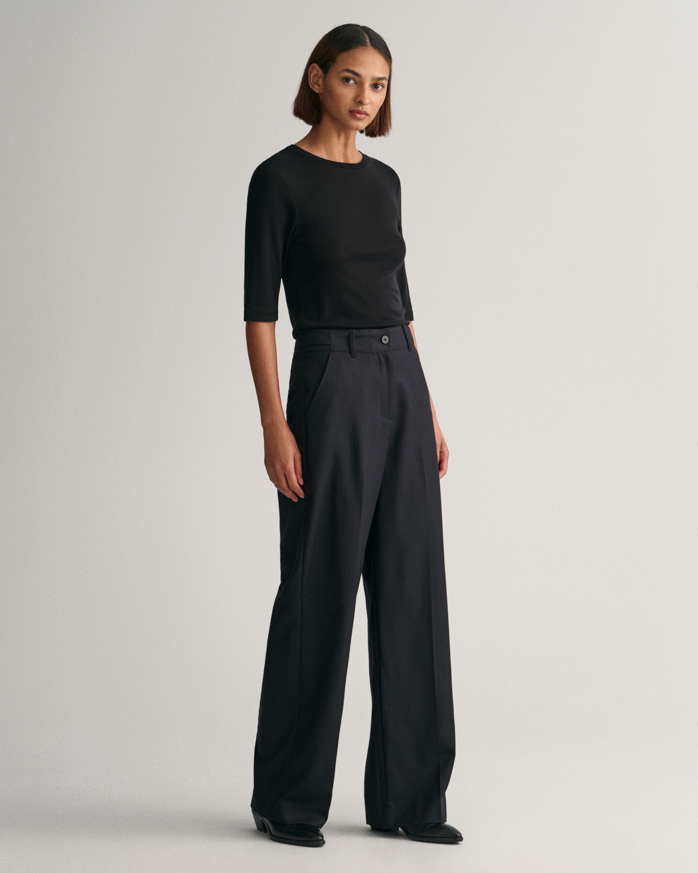 High-Waisted Straight Leg Pants
