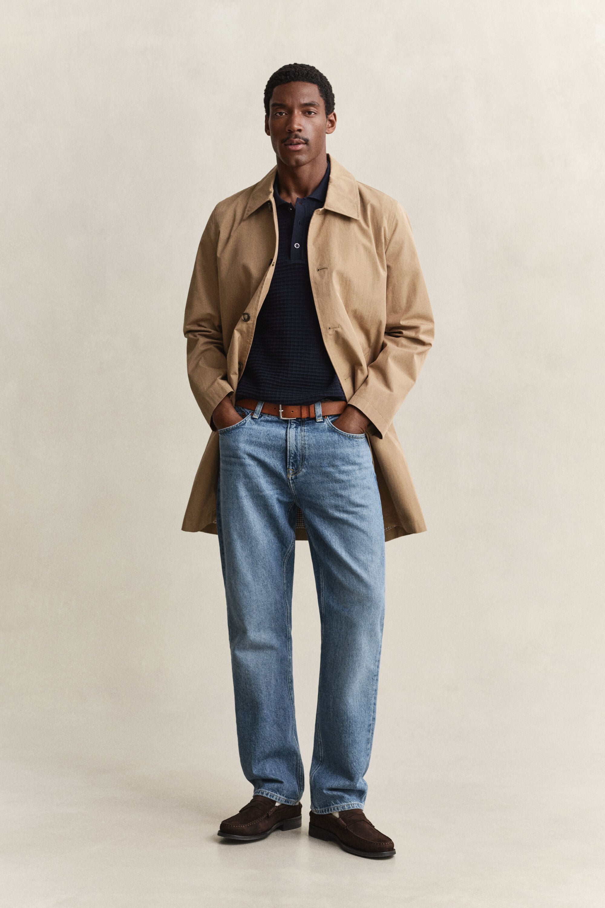 Textured Polo Sweater