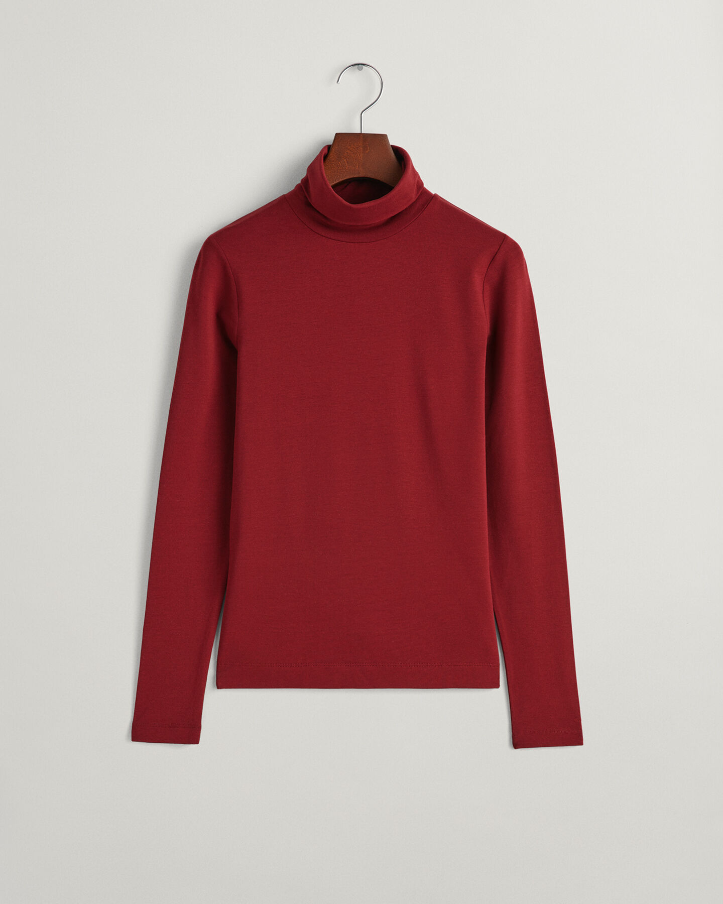 Jersey Long Sleeve Turtleneck Sweater