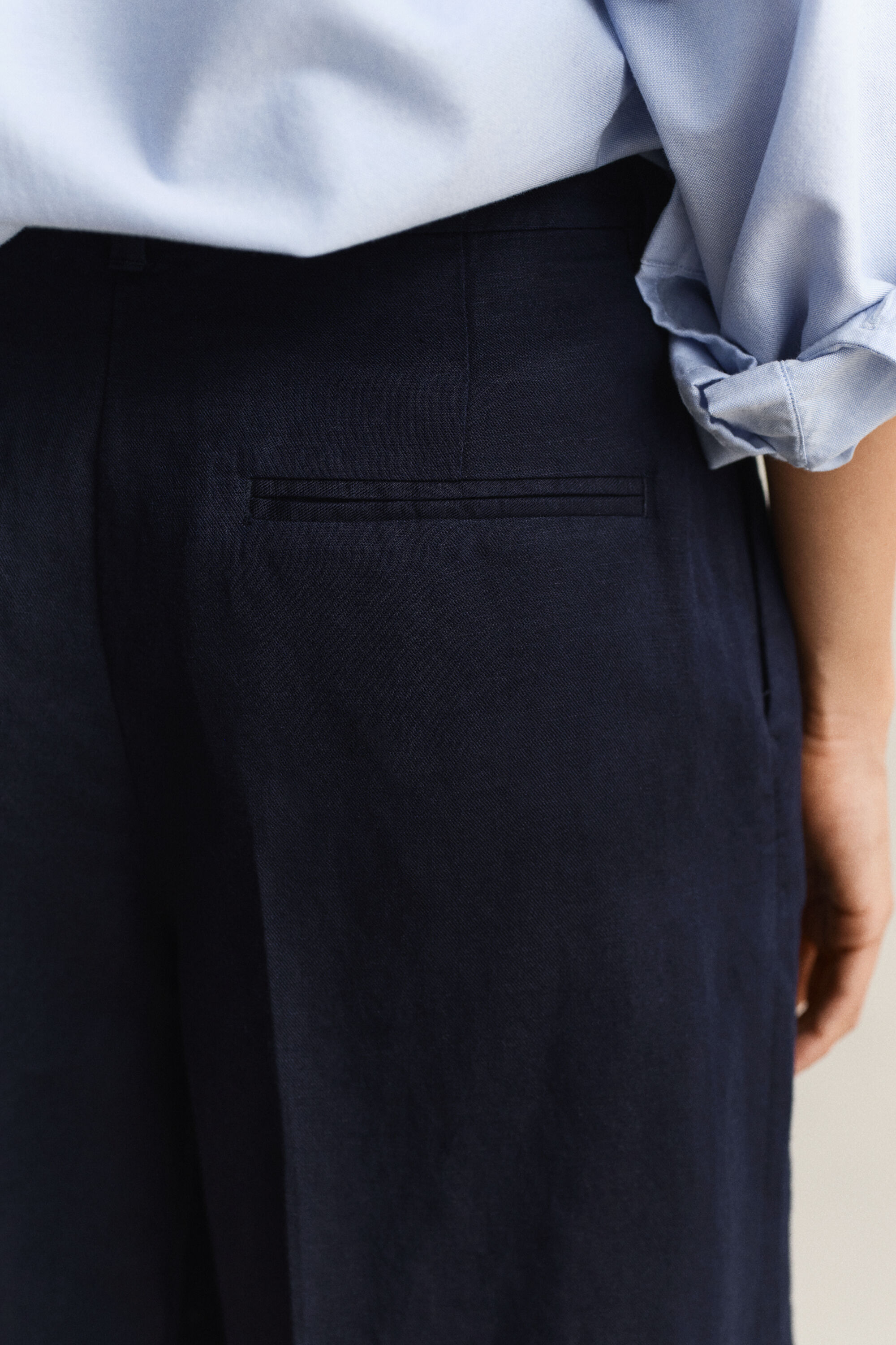 Tailored Linen Blend Shorts