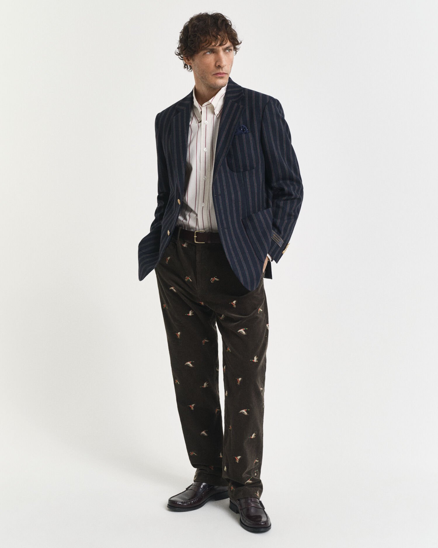 Relaxed Fit Striped Heritage Poplin Shirt