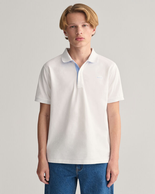 Teens Contrast Piqu&eacute; Polo Shirt