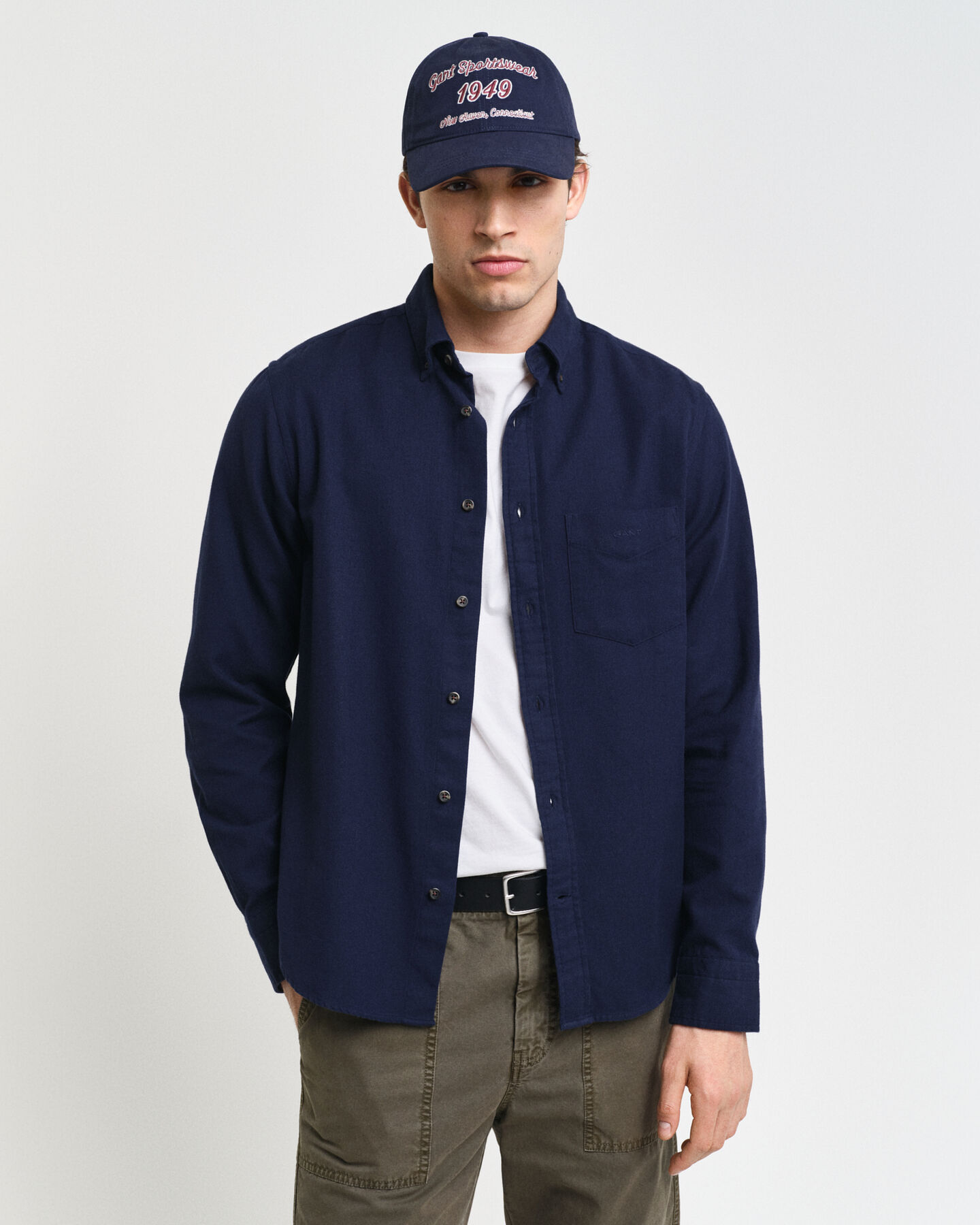 Regular Fit Flannel Herringbone Shirt