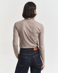 Lightweight Cotton Turtleneck Top