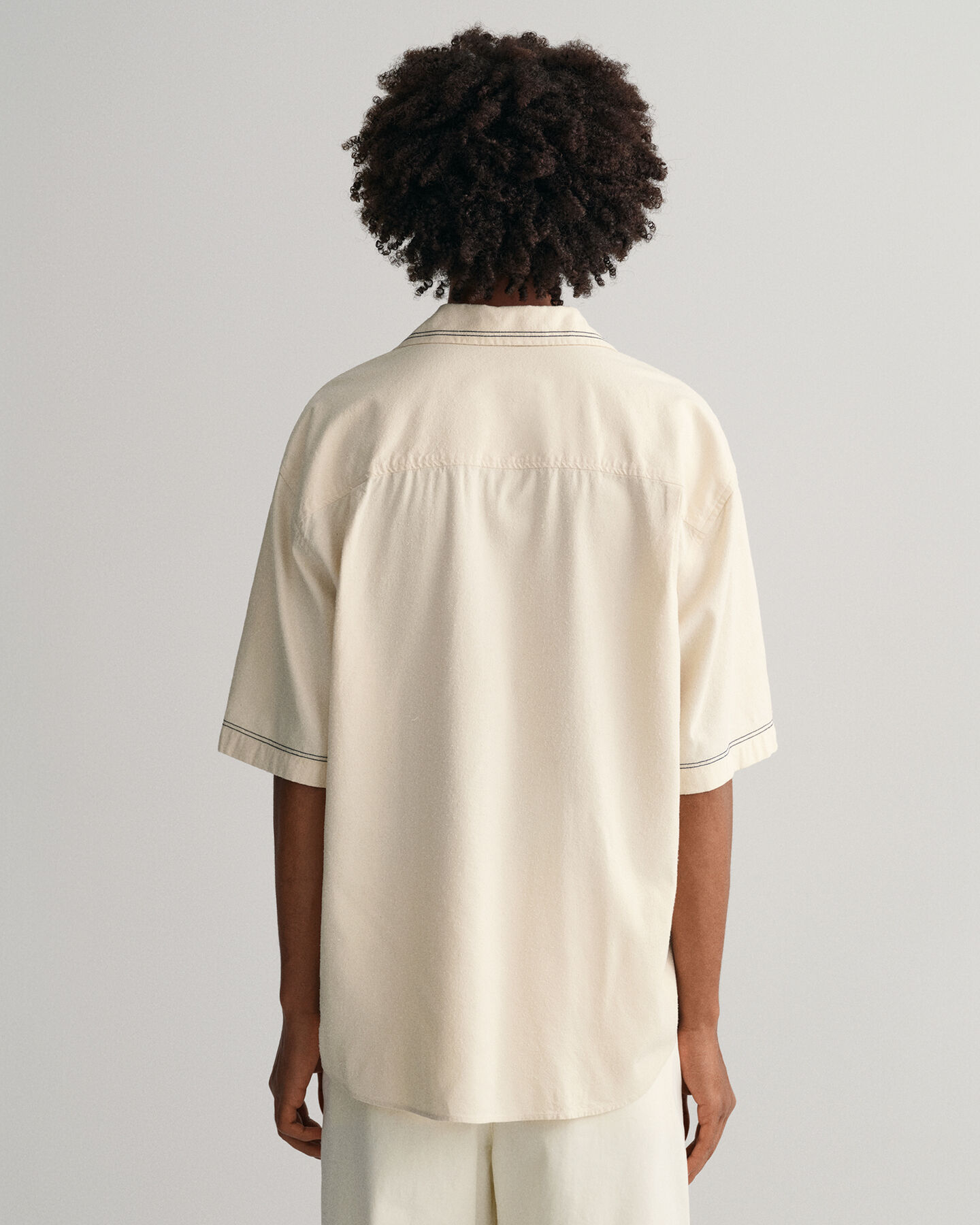 Oversized Embroidered Short Sleeve Shirt