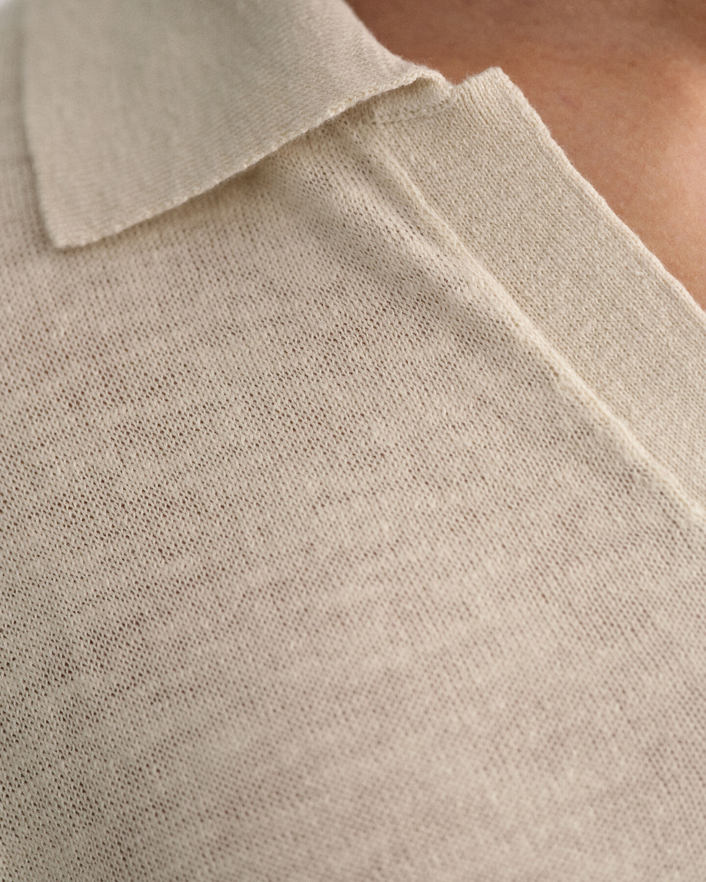 Cotton Linen Polo Sweater