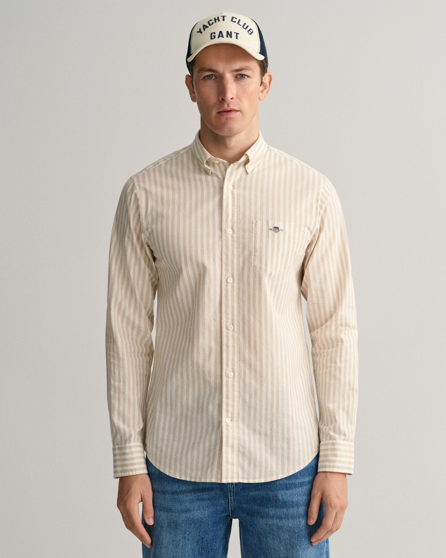 Regular Fit Striped Cotton Linen Shirt