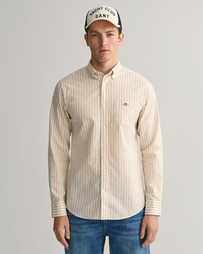 Regular Fit Striped Cotton Linen Shirt