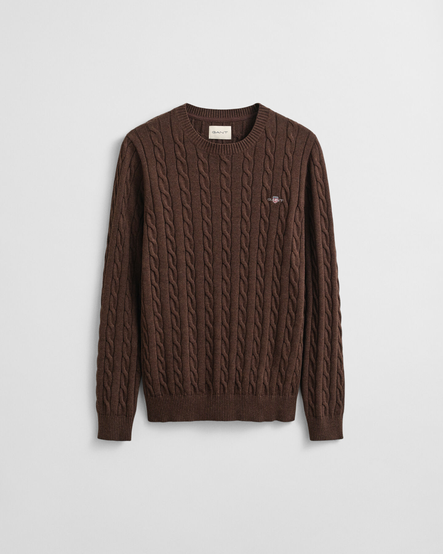 Cotton Cable Knit Crew Neck Sweater
