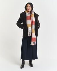 Checked Alpaca Wool Blend Scarf