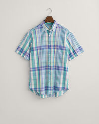 Regular Fit Colorful Madras Short Sleeve Shirt
