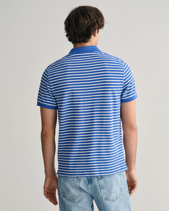 Striped Piqué Polo Shirt