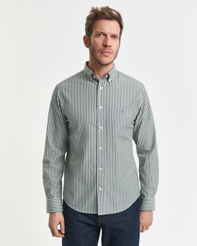 Regular Fit Classic Striped Poplin Shirt