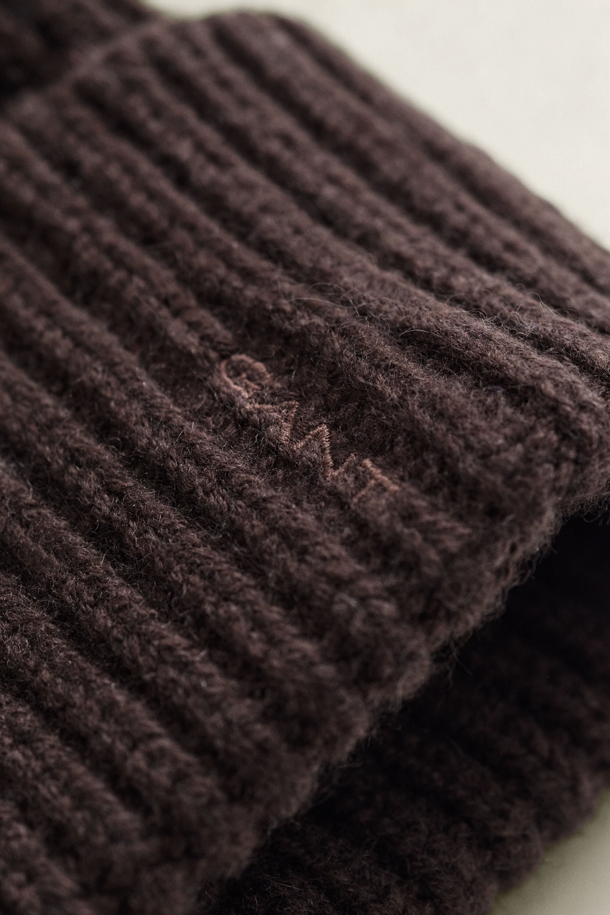 Ribbed Wool Cashmere Blend Beanie