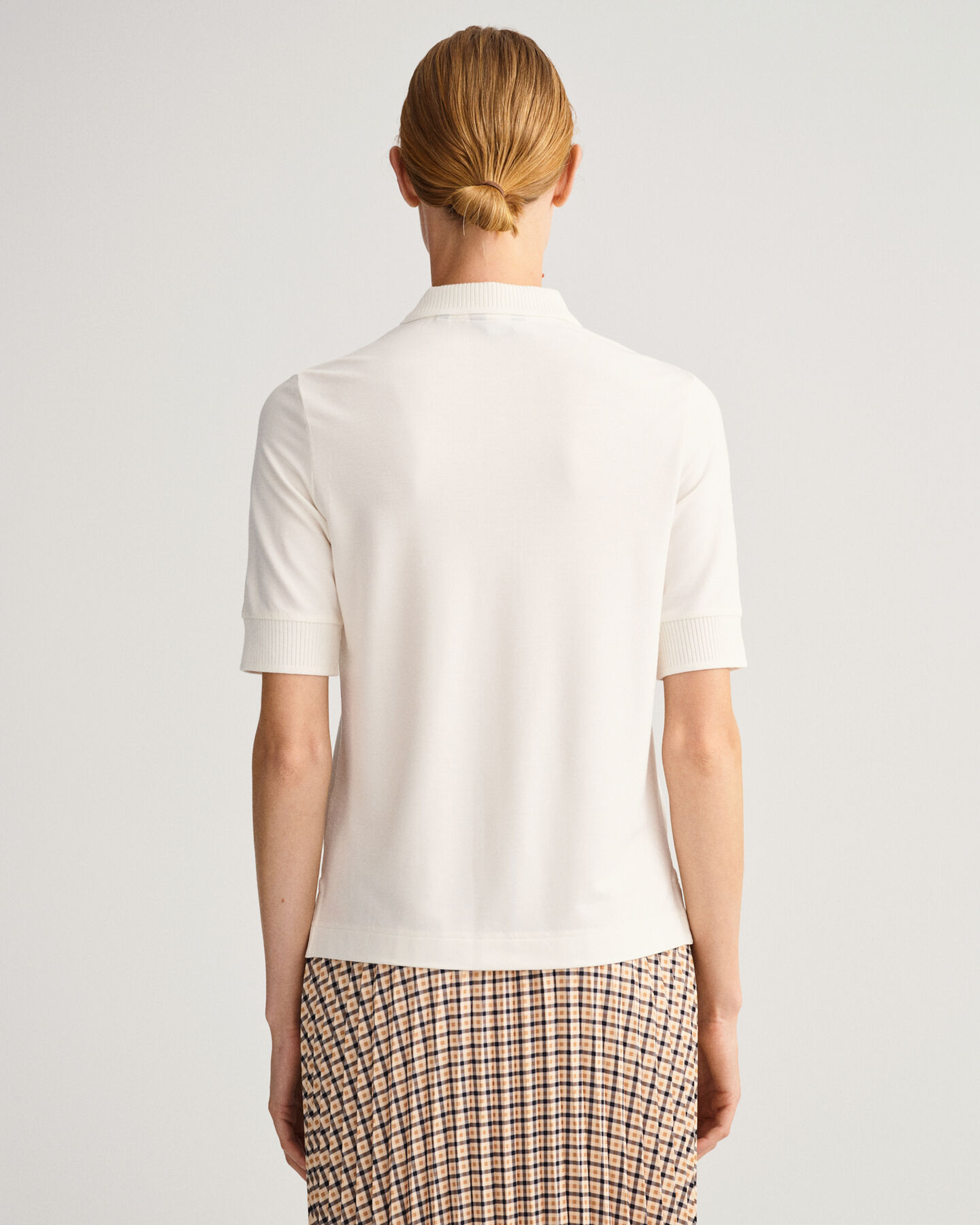 Detail Collar Piqué Polo Shirt