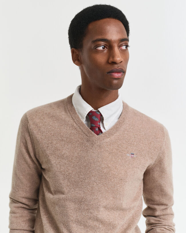 Superfine Lambswool V-Neck Sweater