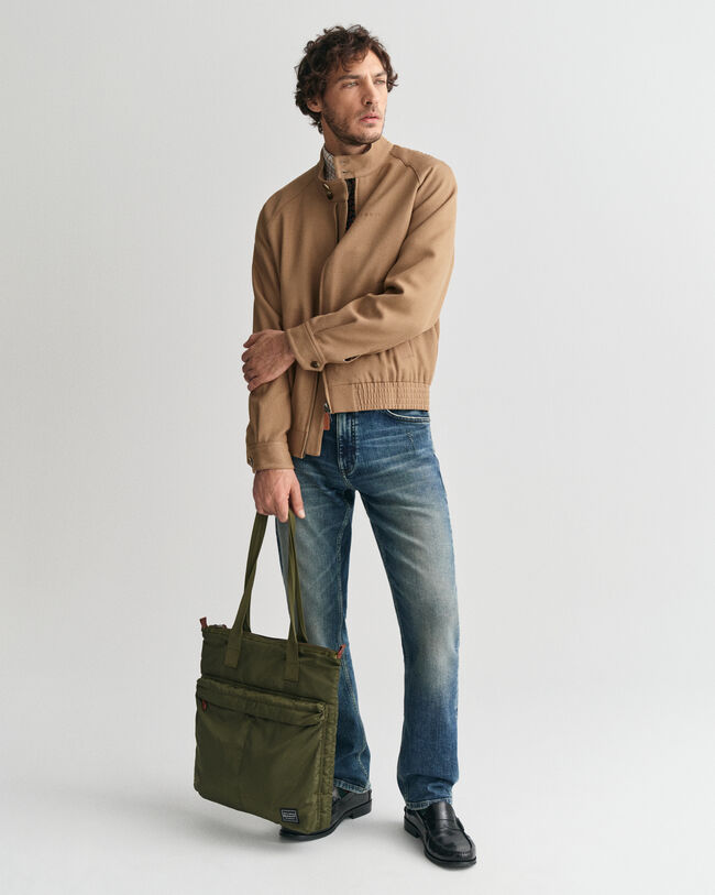 Wool Blend Harrington Jacket