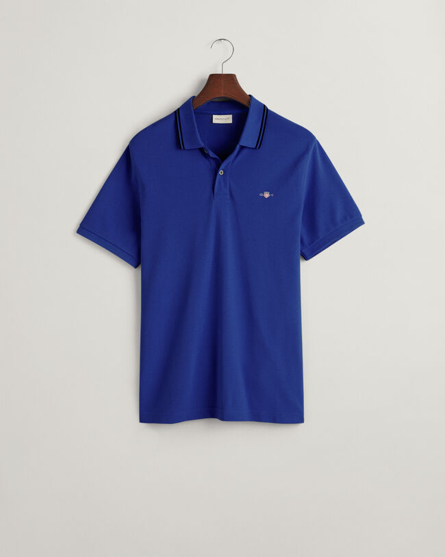 Seasonal Essential Tipped Contrast Piqu&eacute; Polo Shirt