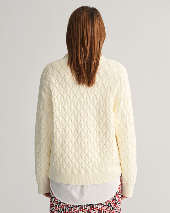 Textured Cotton Cardigan