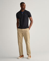 Contrast Collar Piqué Rugger