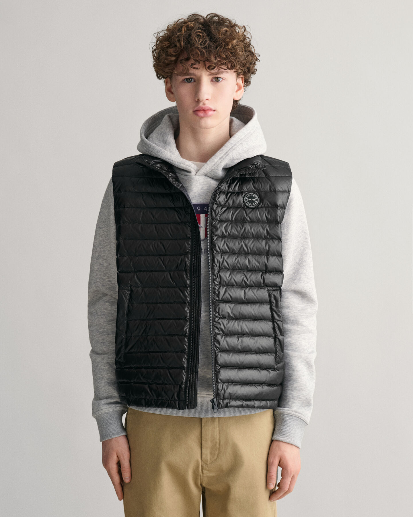 Teens Shiny Lightweight Padded Down Vest