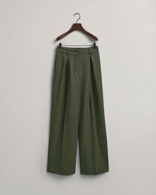 High-Waisted Pleated Wide Pants