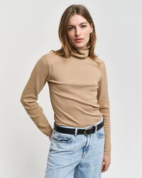 Ribbed Long Sleeve Turtleneck Top