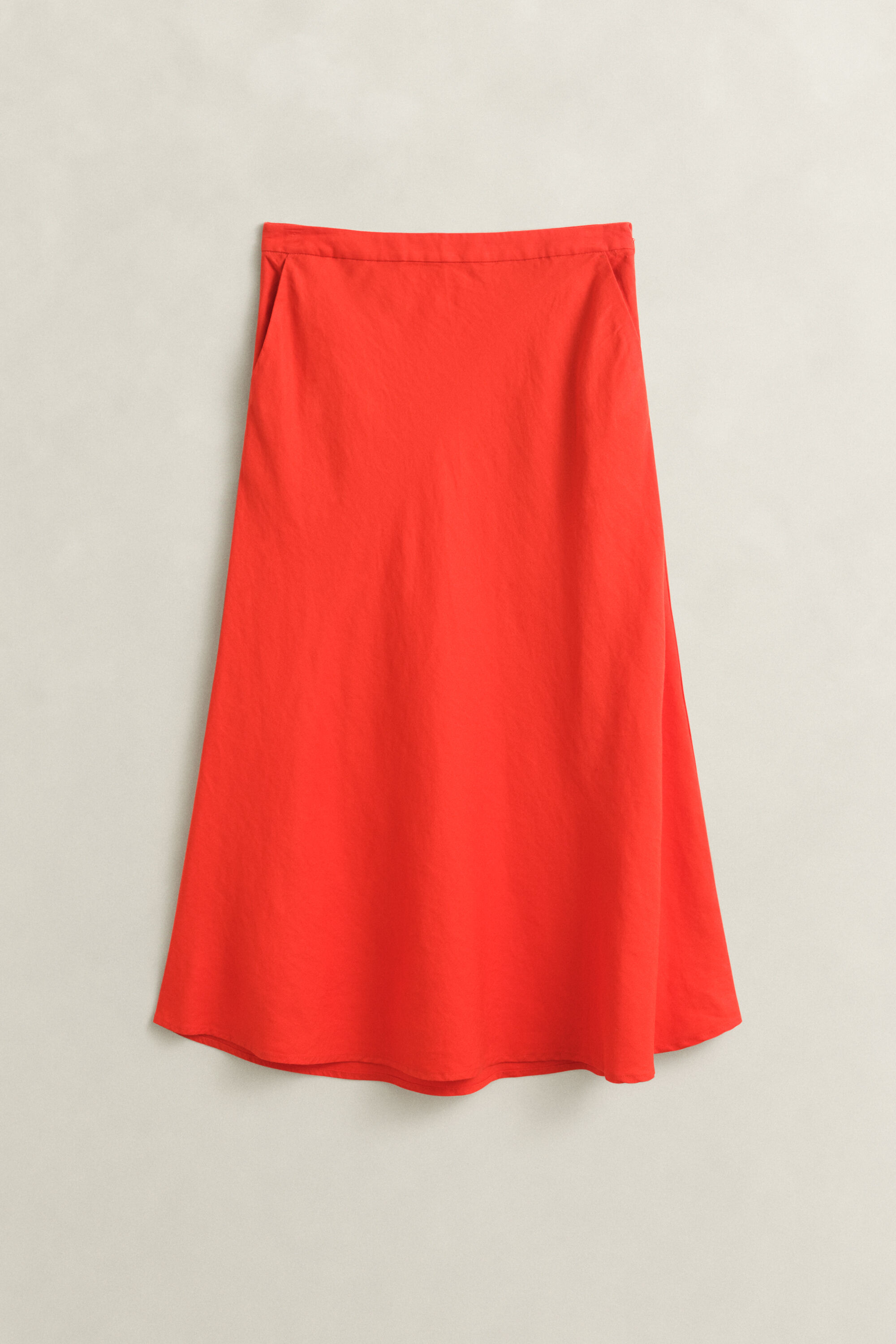 Flared Linen Blend Skirt